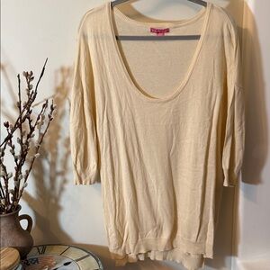 Woman Within Cream Knit Top